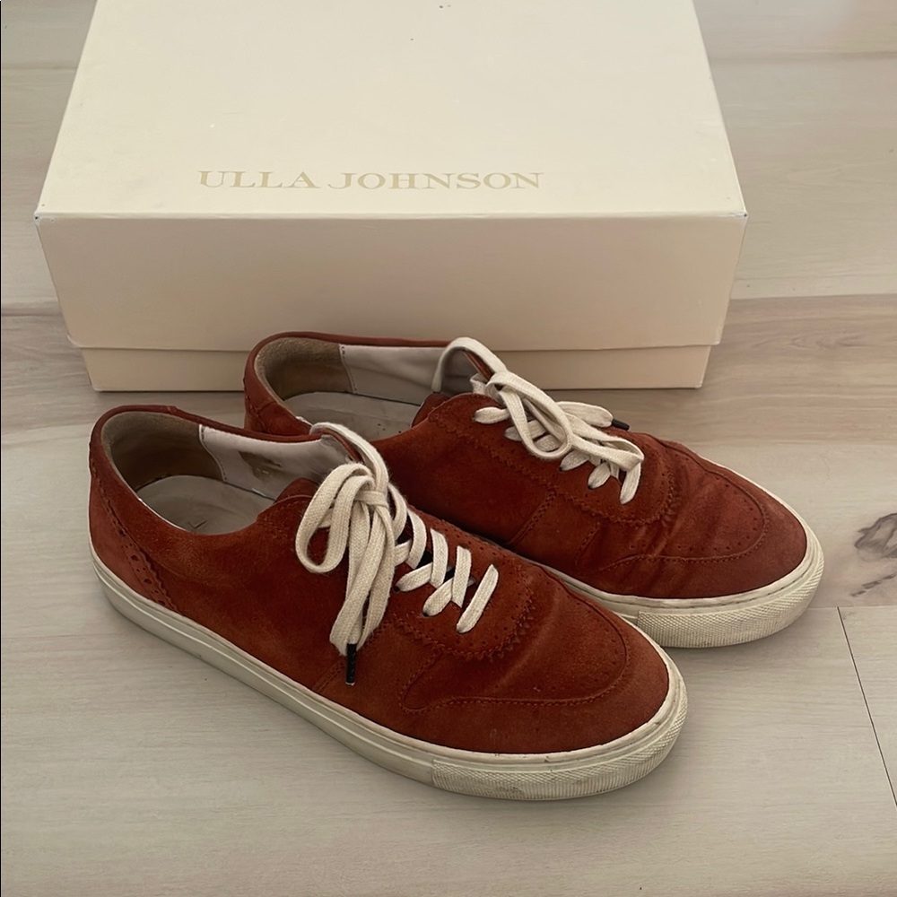 Ulla Johnson Women's Rust Suede Sneakers